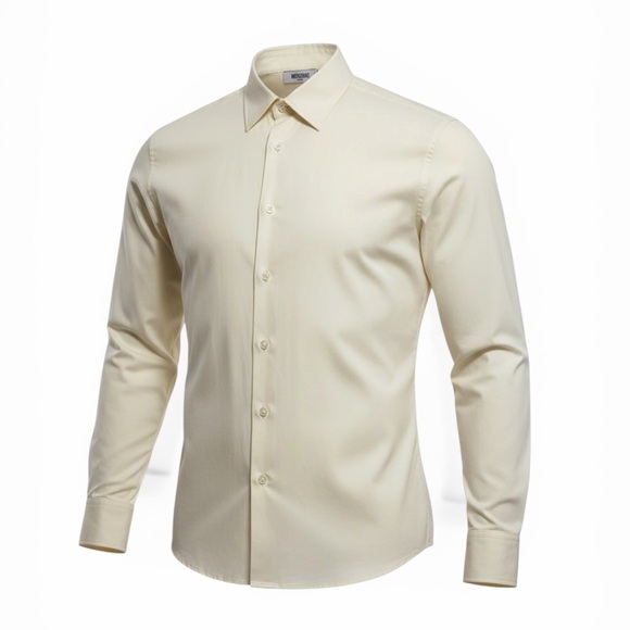 Moschino Other - Moschino Cream Long-Sleeve Dress Shirt - Point Collar